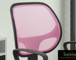 Bureaustoel Hippa mesh roze